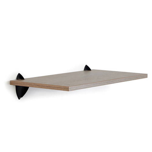 Eternity Oak Wall Shelf With Black Clips