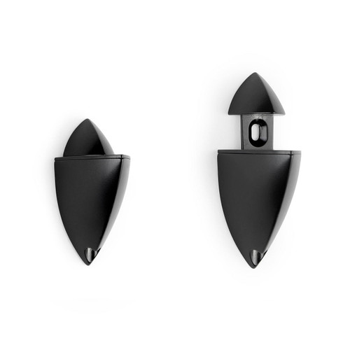 White Wall Shelf With Black Clips