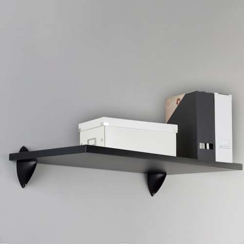 Black Wall Shelf With Black Clips