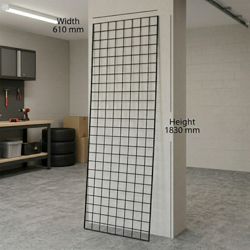 Black 6ft Grid Mesh Panel