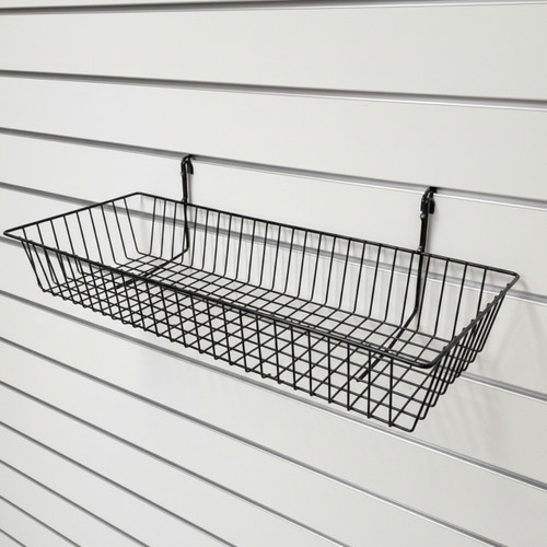 Black Hanging Wire Basket - H100 x W610 x D305mm