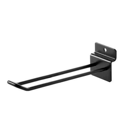 Black Slatwall Euro Hook - 150mm - 6 inch - Pack of 20