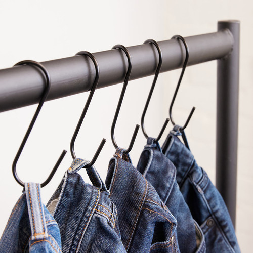 Pack of 20 x Large Black S-Hooks