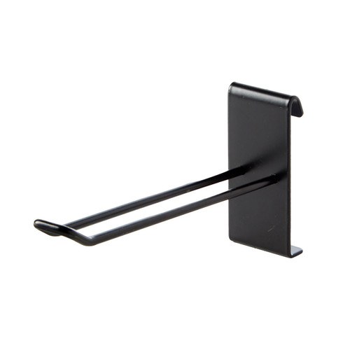 Black 6ft Wall-Mounted Grid Mesh Display with 24 x Euro Hooks