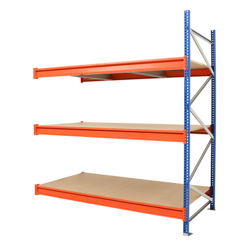 Longspan Warehouse Racking - 1 Starter Bay - 3 Chipboard Shelves Per Bay Longspan Warehouse Racking - 1 Starter Bay - 3 Chipboard Shelves Per Bay