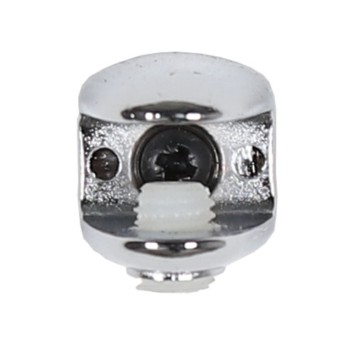 Pair of Chrome Wall-fix Clips for Wall-Mounted Shelves