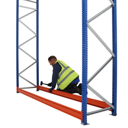 Longspan Warehouse Racking -1 Starter Bay - 4 Galvanised Steel Shelves Per Bay