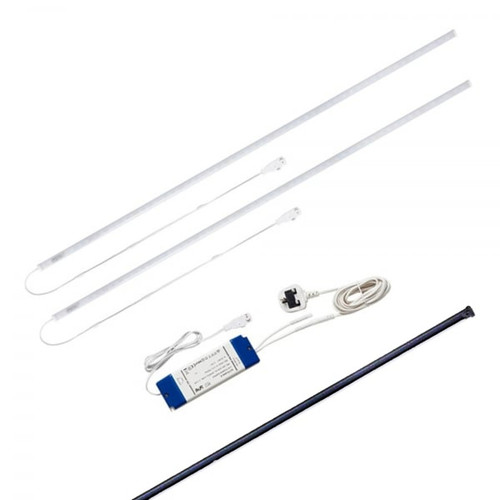 LED Shelf Lighting for Black Retail Shelving Units - Suitable for W1000mm Shelves