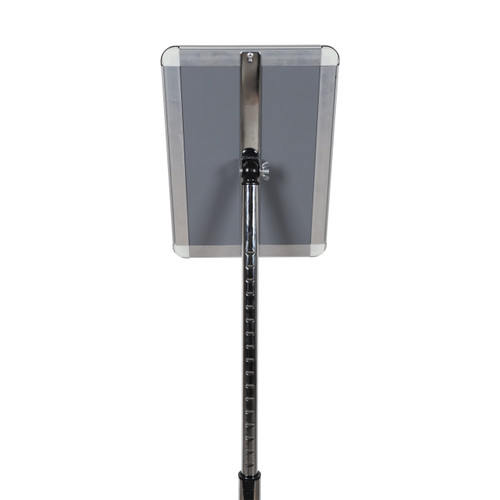 A4/A3 Silver Adjustable Floor-Standing Snap Frame Sign Holder - Max height 1200mm - Portrait or landscape