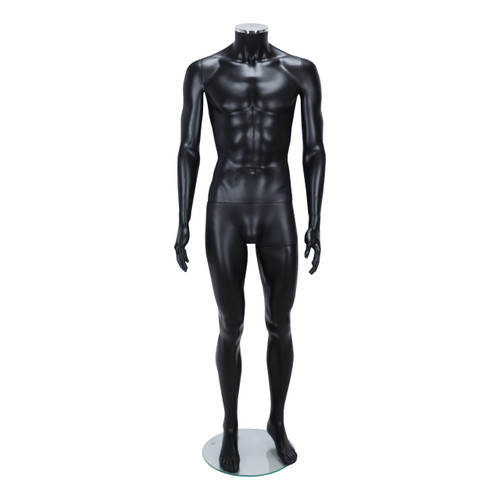 Zest Headless Mannequin - Male - Matt Black