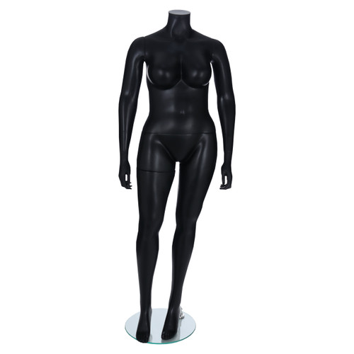 Curve Voluptuous Headless Mannequin  - Female - Matt Black