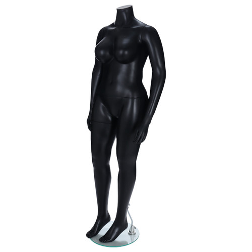 Curve Voluptuous Headless Mannequin  - Female - Matt Black