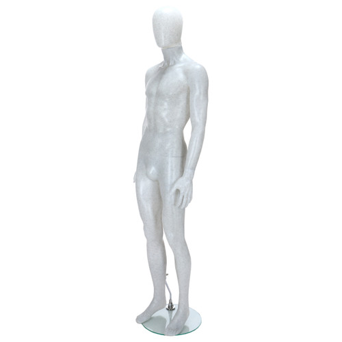 Trance Faceless Mannequin  - Male - White 'Salt n Pepper' Finish