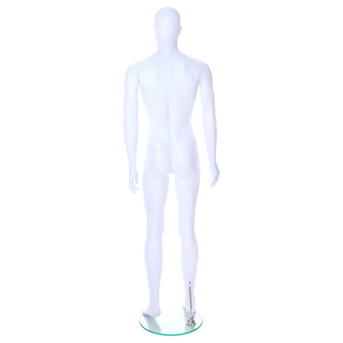 Candor Faceless Egghead Mannequin - Male - Matt White - Eco-Friendly Plastic