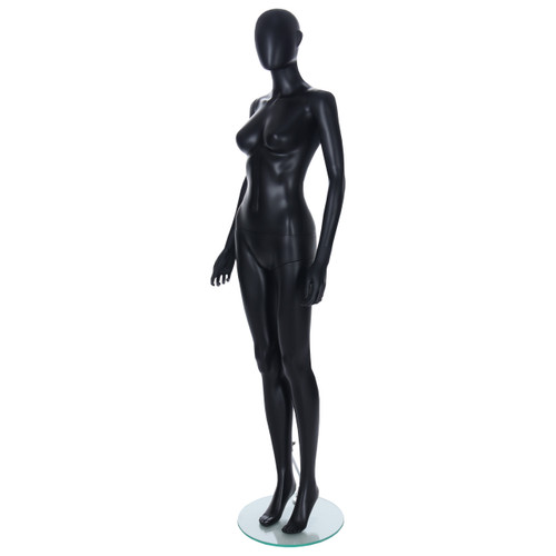 Candor Faceless Egghead Mannequin - Female - Matt Black - Eco-Friendly Plastic