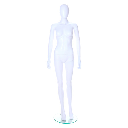 Candor Faceless Egghead Mannequin - Female - Matt White - Eco-Friendly Plastic Candor Faceless Egghead Mannequin - Female - Matt White - Eco-Friendly Plastic