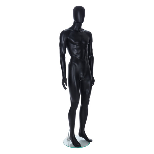 Spring Faceless Mannequin  - Male - Matt Black Spring Faceless Mannequin  - Male - Matt Black