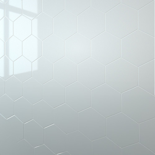 White Hexagon Wall Panel