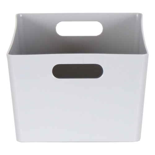 3 x Grey Deep Rectangle Storage Baskets