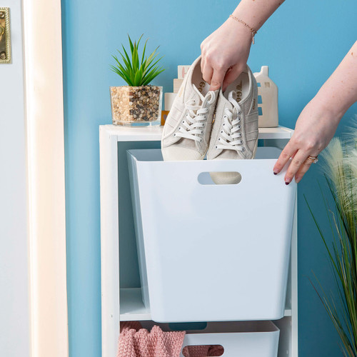 3 x White Large Cube Storage Baskets 3 x White Large Cube Storage Baskets