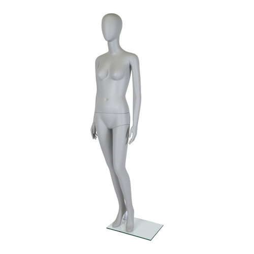 Trance Faceless Mannequin - Female - Matt Grey - Eco-Friendly Plastic