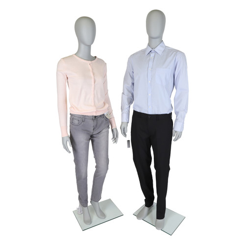 Trance Faceless Mannequin - Female - Matt Grey - Eco-Friendly Plastic