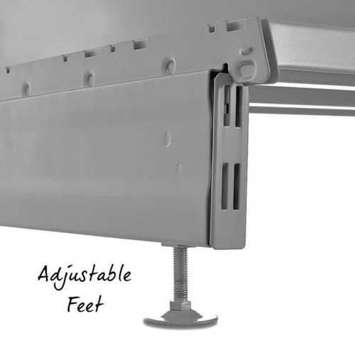 Silver Retail Wall Shelving - 4 Bays - 1800mm High With 470mm Base Shelf