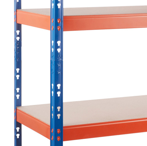 Multipurpose Shelving With 40 x Blue Plastic Part Bins - H1600 x W1220 x D305mm