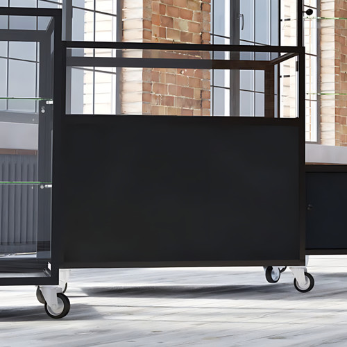 Eclipse Aluminium Glass Display Counter with Storage Cupboard