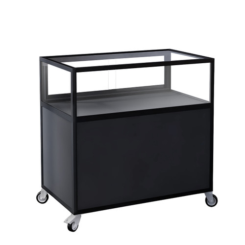 Eclipse Aluminium Glass Display Counter with Storage Cupboard