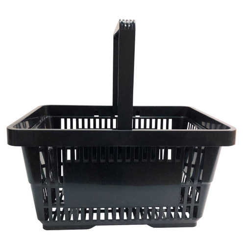 Black Plastic Shopping Basket - 22L