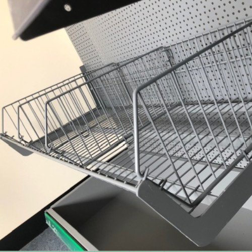 Silver Wire Basket for Retail Shelving Units