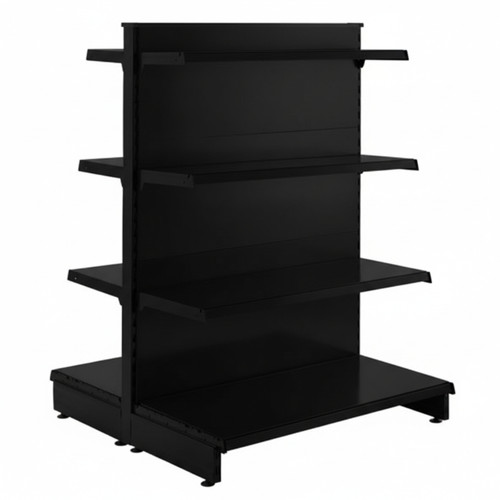 Black Plain Back Panel for Retail Shelving Units