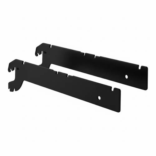 Black Pair of Shelf Brackets for Retail Shelving Units