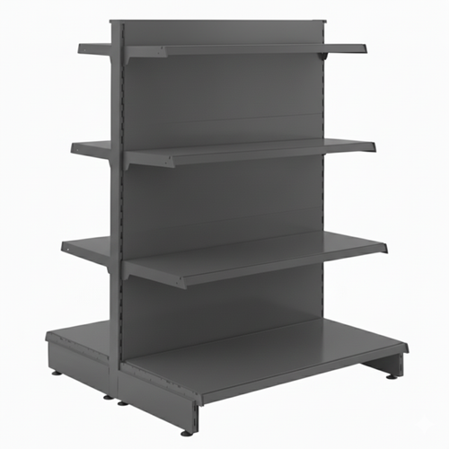 Dark Grey Plain Back Panel for Retail Shelving Units