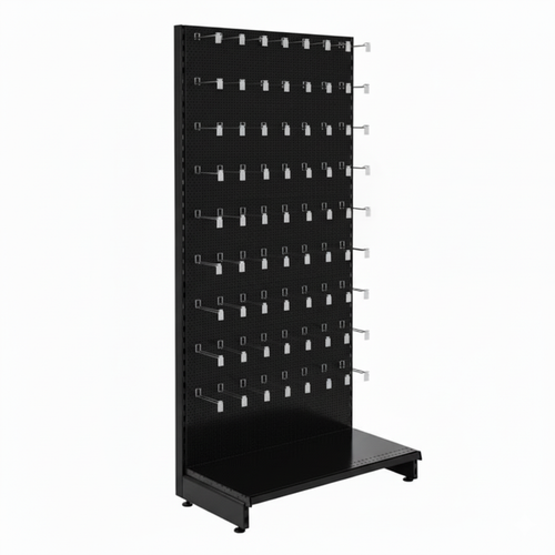 Black Perforated Back Panel for Retail Shelving Units - H400mm