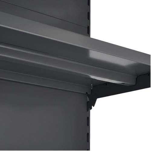 Dark Grey Retail Wall Shelving - 1 Starter Bay With 470mm Base Shelf