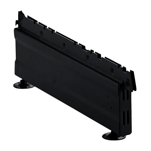 Trade & Exhibition Stand - Black Retail Shelving Wall Unit - Perforated Back Panels with 32 Hooks - H2100mm