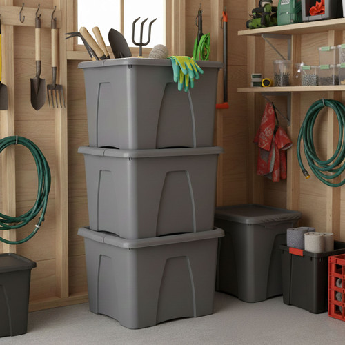 75L Grey Upcycled Storage Box