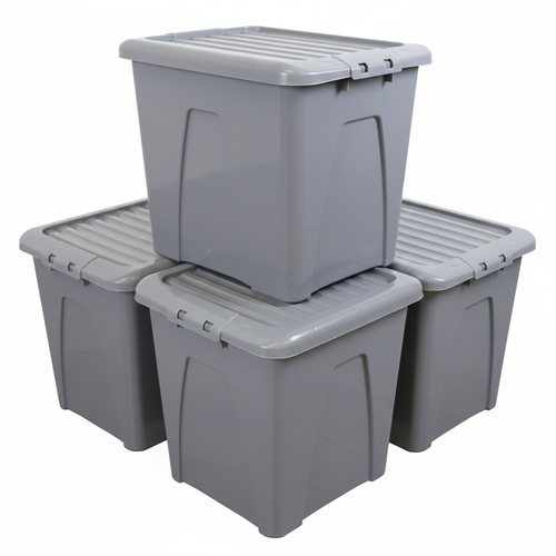 5 x 75L Grey Upcycled Storage Box