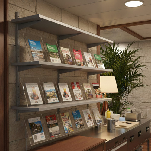 Silver Twin Slot Shelving Kit - H1000 x W1200mm, 3 Uprights & 3 Dark Grey Wooden Shelves