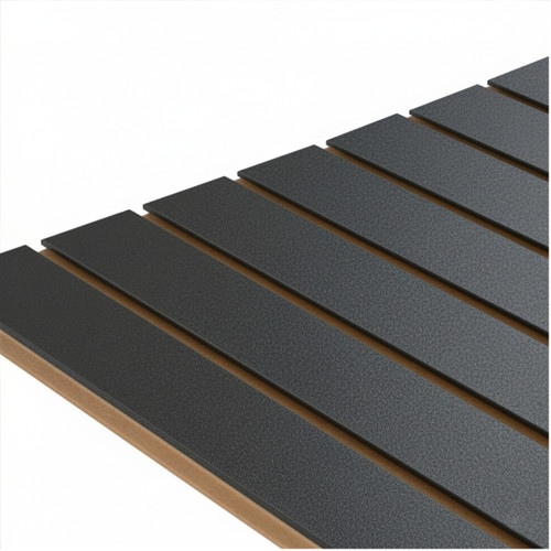 Graphite Grey Slatwall Panel - 100mm Centres - 18mm MDF