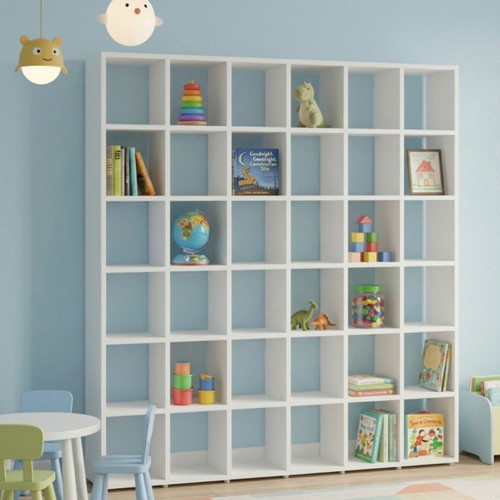 White Cube Bookshelf Display Unit - 6 x 6