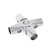 Chrome 6-Way Adjustable Cross Clamp fitting for 25mm Dia. Chrome Tube Rail