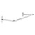 1m Wall-Mounted Hanging Clothes Rail with 2 Support Arms