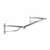 1m Heavy Duty Wall-Mounted Hanging Clothes Rail with 2 Support Arms