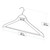 Matt Grey Wooden Hangers with Trouser Bar and Shoulder Notches - 45 cm