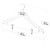 Shaped Wooden Hangers with Clips and Shoulder Notches - 45 cm