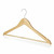 Wooden Flat Profile Hangers with Trouser Bar and Shoulder Notches - 45 cm