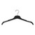 Black Plastic Clothes Hangers with Shoulder Notches - 43 cm